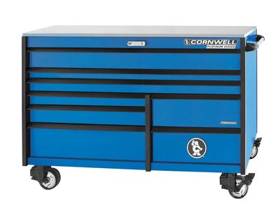 CTSPPR678KB - 67" 8-Drawer Platinum Plus DB Roller Cabinet, Corporate Blue/Black Trim
