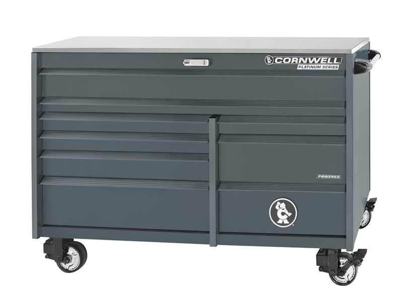 CTSPPR678LF - 67" 8-Drawer Platinum Plus DB Roller Cabinet, Graphite/Gunmetal Trim