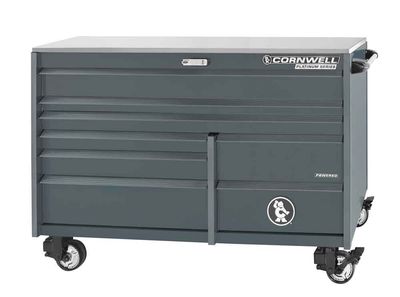 CTSPPR678LF - 67" 8-Drawer PLATINUM PLUS™ Double Bank Roller Cabinet, Graphite/Gunmetal Trim