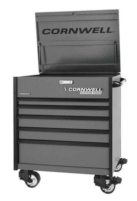 CTSPPF405KCD - (BTO) Platinum Plus 40" 5-Drawer Flip Top Cart, Carbide/Black Trim
