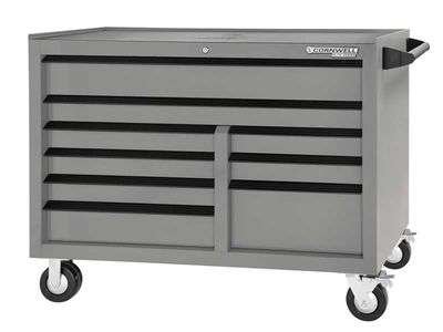 CTSESR549KSM - (BTO) 54" Elite Series™ 9-Drawer DB Roller Cabinet, Smoke/Black Trim