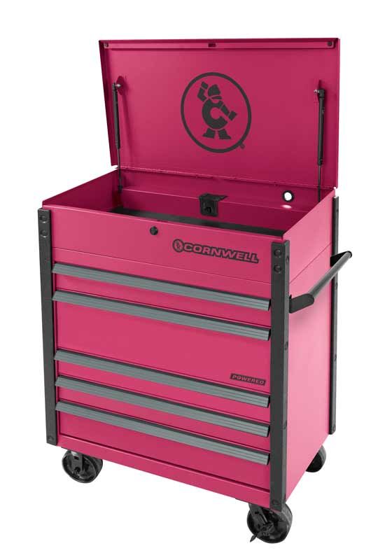 CTSSCFP395LSF - (BTO) 39" 5-Drawer USA Flip Top Power Drawer Cart, Starfire/Gunmetal Trim