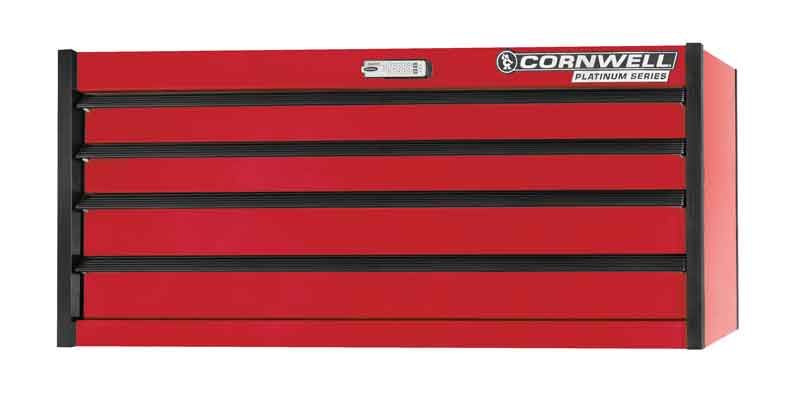 CTSPPE564KRD - (BTO) 56" 4-Drawer Platinum Plus Chest, Classic Red/Black Trim