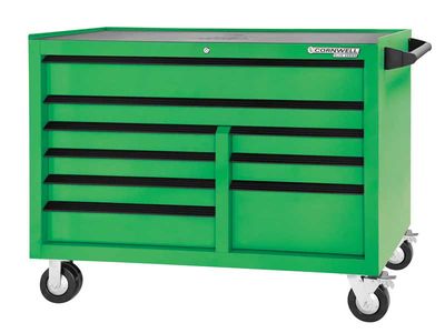 CTSESR549KG - (BTO) 54” Elite Series™ 9-Drawer Double Bank Cabinet, Neon Green/Black Trim
