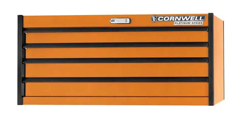 CTSPPE564KO - (BTO) 56" 4-Drawer Platinum Plus Chest, Orange/Black Trim