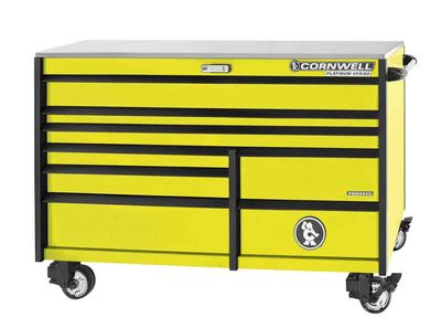 CTSPPR678KLY - (BTO) 67" 8-Drawer Platinum Plus DB Roller Cabinet, Lightning Yellow/Black Trim
