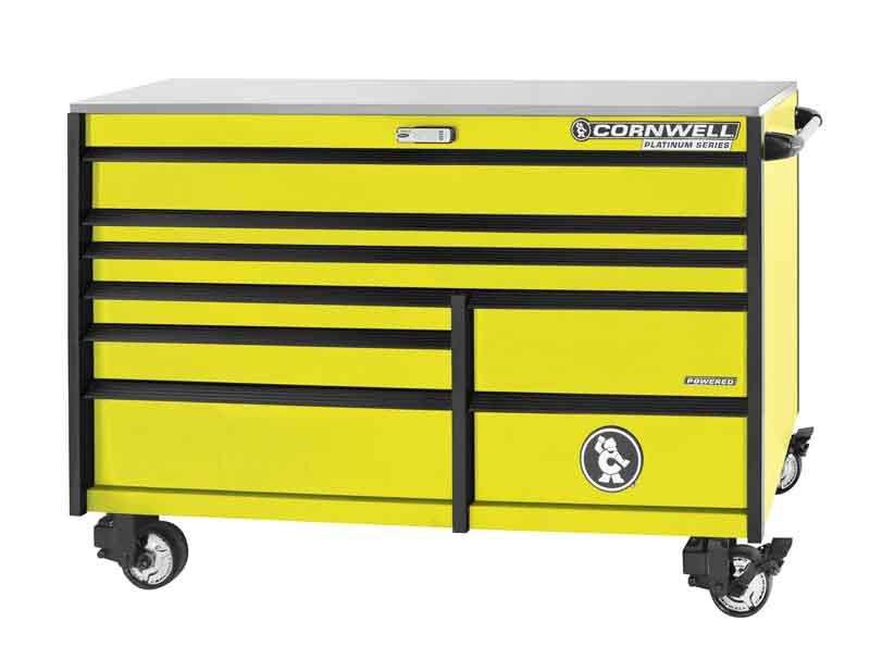 CTSPPR678KLY - (BTO) 67" 8-Drawer Platinum Plus DB Roller Cabinet, Lightning Yellow/Black Trim