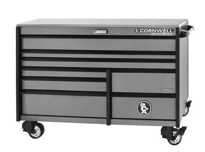 CTSPPR678KSM - (BTO) 67" 8-Drawer Platinum Plus DB Roller Cabinet, Smoke/Black Trim