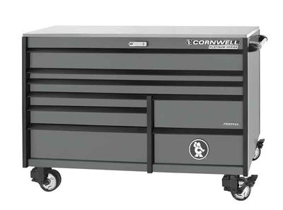 CTSPPR678KST - (BTO) 67" 8-Drawer Platinum Plus DB Roller Cabinet, Storm/Black Trim