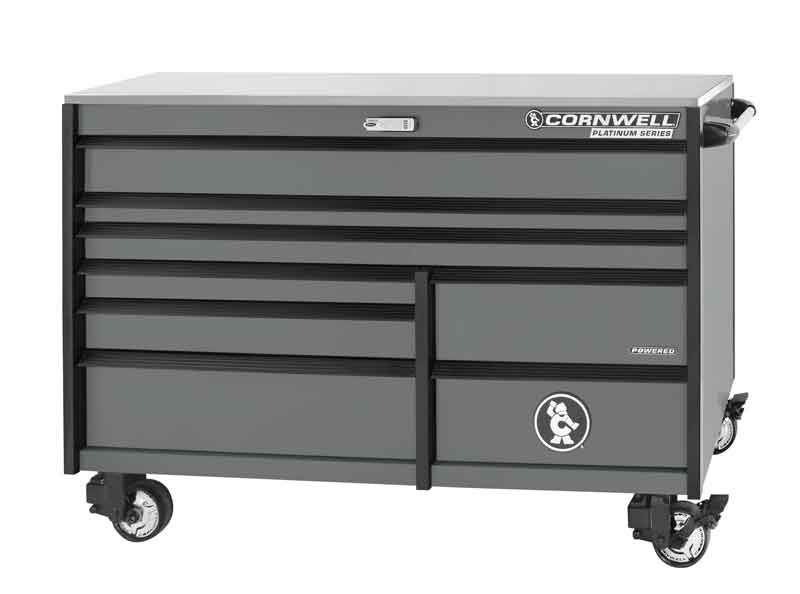 CTSPPR678KST - (BTO) 67" 8-Drawer Platinum Plus DB Roller Cabinet, Storm/Black Trim