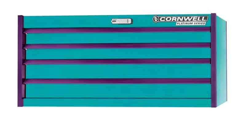 CTSPPE564URT - 56" 4-Drawer PLATINUM PLUS™ Chest, Riptide/Purple Trim