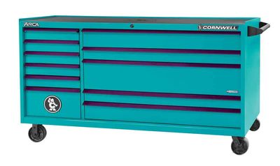 CTSASR7911URT - 79" 11-Drawer ARCA® DB Roller Cabinet, Riptide/Purple Trim