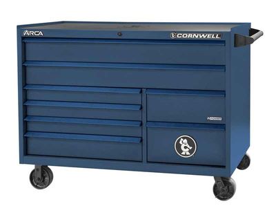 CTSASR578BCT - 57" 8-Drawer ARCA® DB Roller Cabinet, Cobalt/BlueTrim