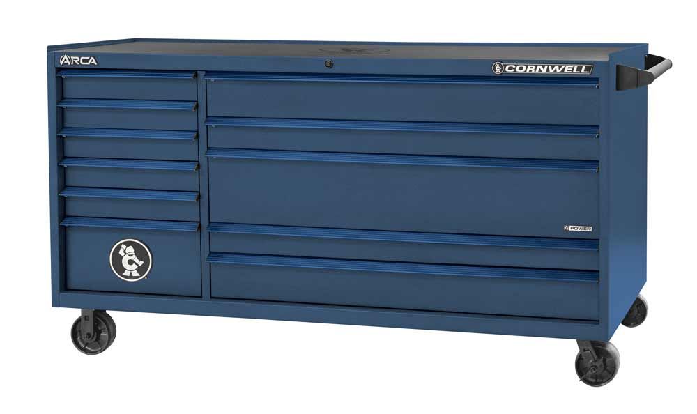CTSASR7911BCT - 79" 11-Drawer ARCA® DB Roller Cabinet, Cobalt/BlueTrim