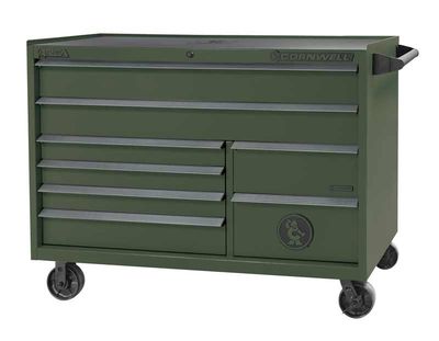 CTSASR578LVG - 57" 8-Drawer ARCA® DB Roller Cabinet, Valor Green/Gunmetal Trim