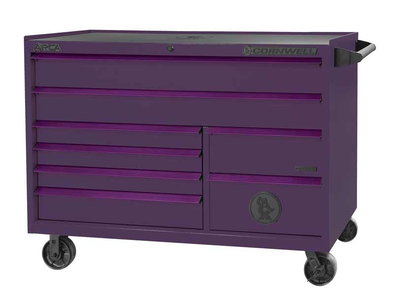 CTSASR578UPR - 57" 8-Drawer ARCA® DB Roller Cabinet, Purple Rain/Purple Trim