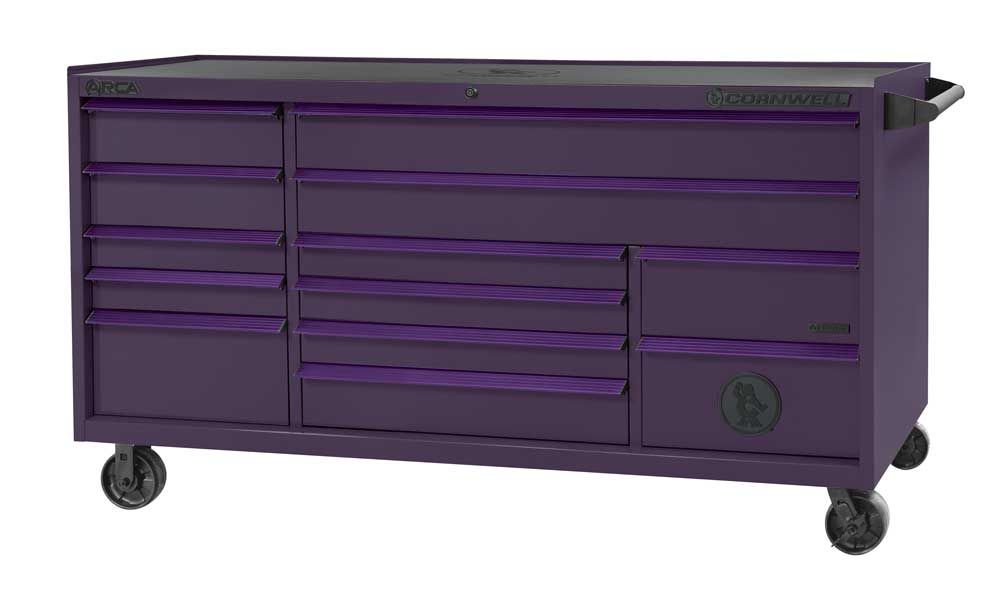 CTSASR7913UPR - 79" 13-Drawer ARCA® TB Roller Cabinet, Purple Rain/Purple Trim