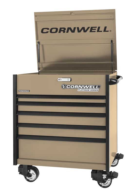CTSPPF405KSS - 40" PLATINUM PLUS™ 5-Drawer Flip Top Cart, Sandstorm/Black Trim