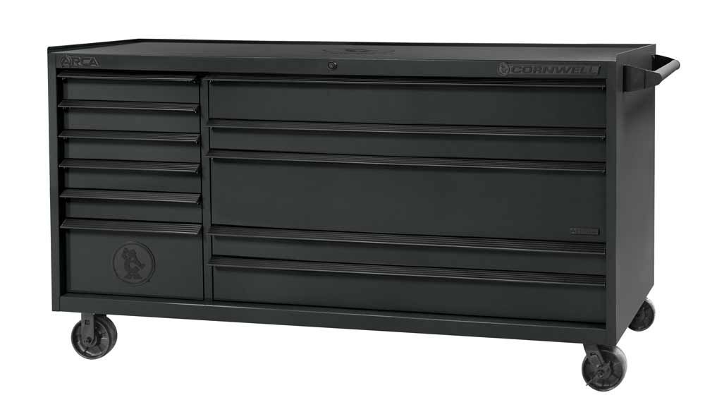CTSASR7911KK - (BTO) 79" 11-Drawer Arca DB Roller Cabinet, Gloss Black/Black Trim