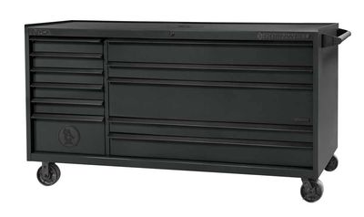 CTSASR7911KK - 79" 11-Drawer ARCA® DB Roller Cabinet, Gloss Black/Black Trim
