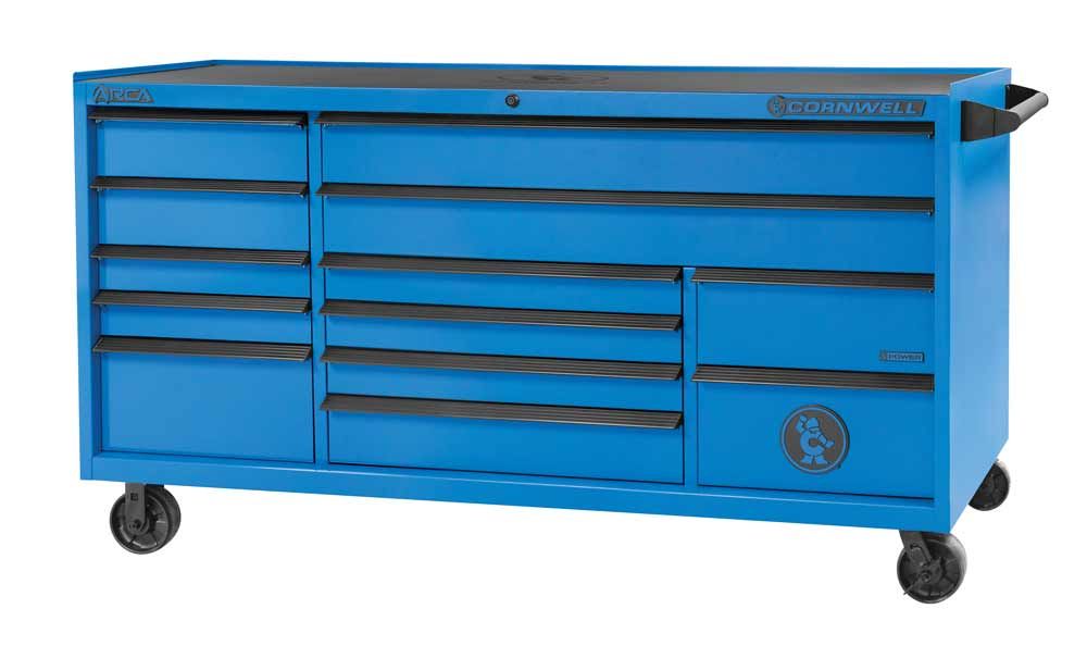 CTSASR7913KB - 79" 13-Drawer ARCA® TB Roller Cabinet, Corporate Blue/Black Trim