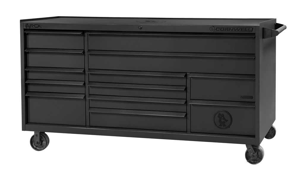 CTSASR7913KK - 79" 13-Drawer ARCA® TB Roller Cabinet, Gloss Black/Black Trim