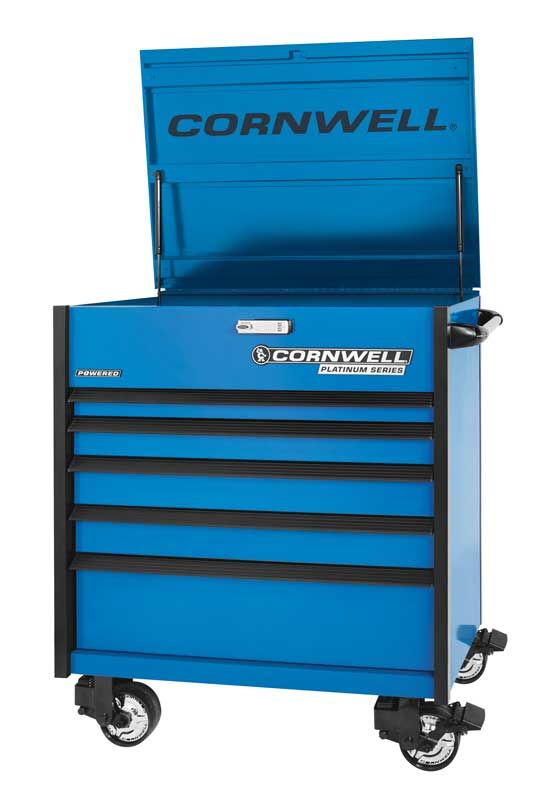 CTSPPF405KB - 40" PLATINUM PLUS™ 5-Drawer Flip Top Cart, Corporate Blue/Black Trim