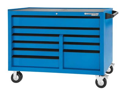 CTSESR549KB - (BTO) 54” Elite Series™ 9-Drawer Double Bank Cabinet, Corporate Blue/Black Trim