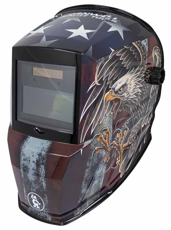 MMW500VGX - Variable Shade Auto Darkening Welding Helmet, 9-13 Shade, American Eagle