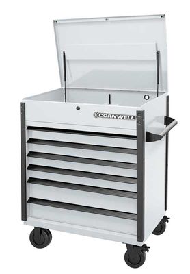 CTSASF406KVP - 40" 6-Drawer Arca Flip Top Service Cart, Vapor/Black Trim