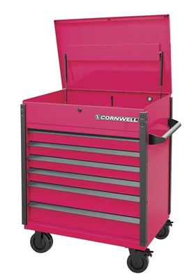 CTSASF406LSF - 40" 6-Drawer Arca Flip Top Service Cart, Starfire/Gunmetal Trim