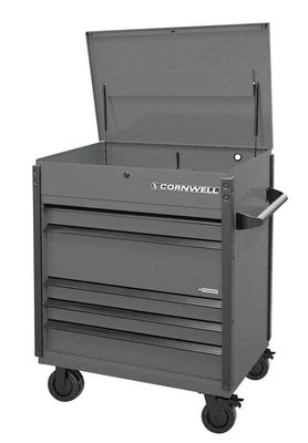 CTSASFP405KCD - (BTO) 40" 5-Drawer Arca Flip Top Power Drawer Cart, Carbide/Black Trim