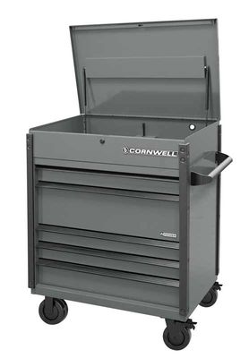 CTSASFP405KST - 40" 5-Drawer Arca Flip Top Power Drawer Cart, Storm/Black Trim