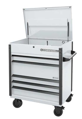 CTSASFP405KVP - 40" 5-Drawer Arca Flip Top Power Drawer Cart, Vapor/Black Trim