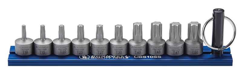 CBS10SS - 10 Piece 1/4" Drive Super Short Torx Bit Set