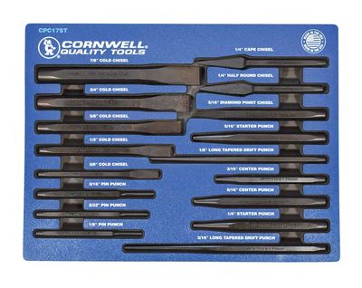 CPC17ST - 17 Piece Punch and Chisel Set