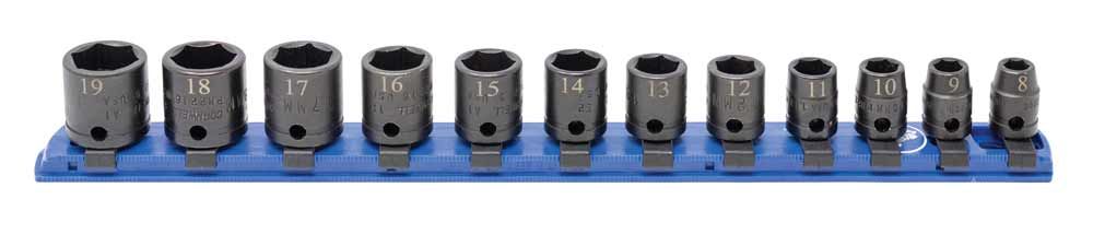 STIM2212R - 12 Piece 3/8" Drive Metric Standard Impact Socket Set, 6-Point