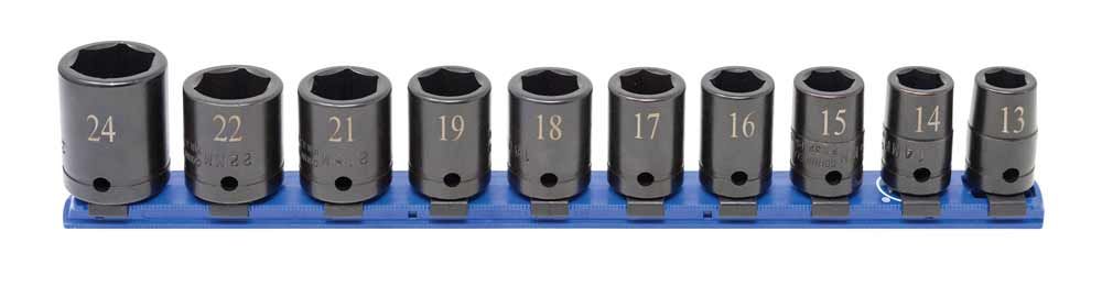 STIM3210R - 10 Piece 1/2" Drive Metric Standard Impact Socket Set, 6-Point