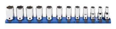 STM2212MLR - 12 Piece 3/8" Drive Metric Mid-Length Socket Set, 6-Point