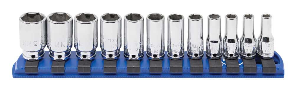 STM0212MLR - 12 Piece 1/4" Drive Metric Mid-Length Socket Set, 6-Point