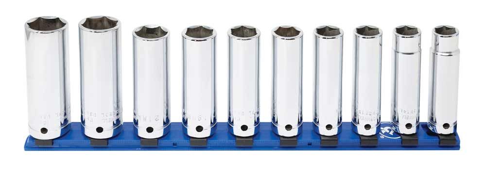 STM3210LR - 10 Piece 1/2" Drive Metric Deep Socket Set, 6-Point