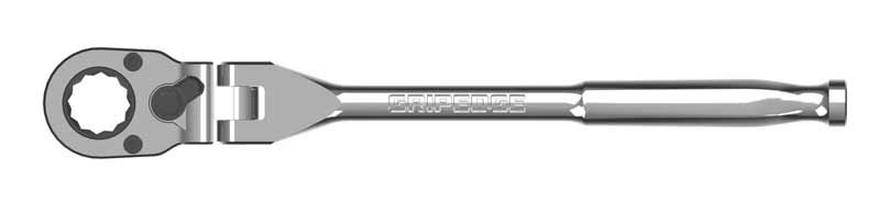 GEDFRA6572 - 1/4" Drive Standard Flex Head 7/16" Hex Low Profile Ratchet