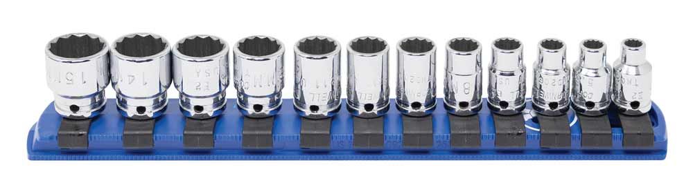STM0112R - 12 Piece 1/4" Drive Metric Standard Socket Set, 12-Point