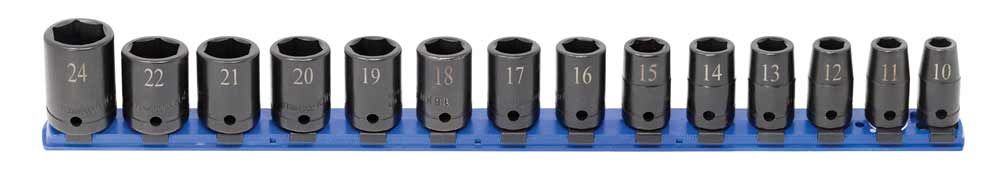 STIM3214R - 14 Piece 1/2" Drive Metric Standard Impact Socket Set, 6-Point