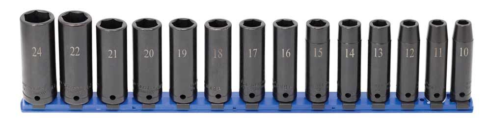 STIM3214LR - 14 Piece 1/2" Drive Metric Deep Impact Socket Set, 6-Point