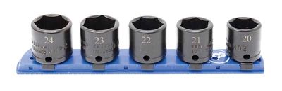 STIM2205R - 5 Piece 3/8" Drive Metric Standard Impact Socket Set, 6-Point