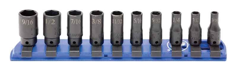 STI0210MLR - 10 Piece 1/4" Drive SAE Mid-Length Impact Socket Set, 6-Point