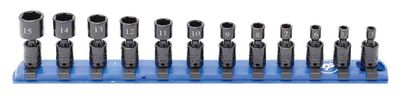 TSIUPM0212R - 12 Piece 1/4" Drive Metric Standard Impact Universal Socket Set, 6-Point