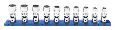 TSUM2210R - 10 Piece 3/8" Drive Metric Standard Universal Socket Set, 6-Point