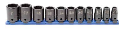 STI3211R - 11 Piece 1/2" Drive SAE Standard Impact Socket Set, 6-Point